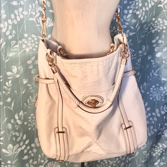 ❇️Auth Coach Audrey python leather embossed bag - Picture 3 of 8